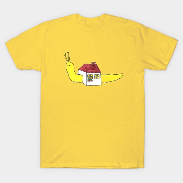 Snail With His House T-Shirt by DoodlesAndStuff